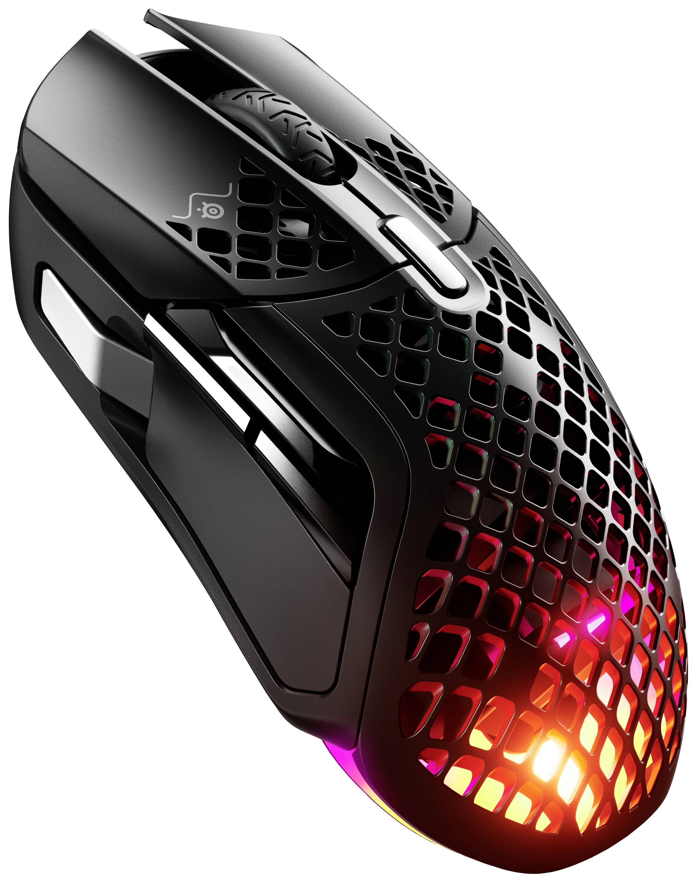 Steelseries Aerox 5 Wireless Gaming-Maus Kabellos, Bluetooth® Optisch Schwarz 9 Tasten 18000 dpi Beleuchtet, Wiederaufladbar