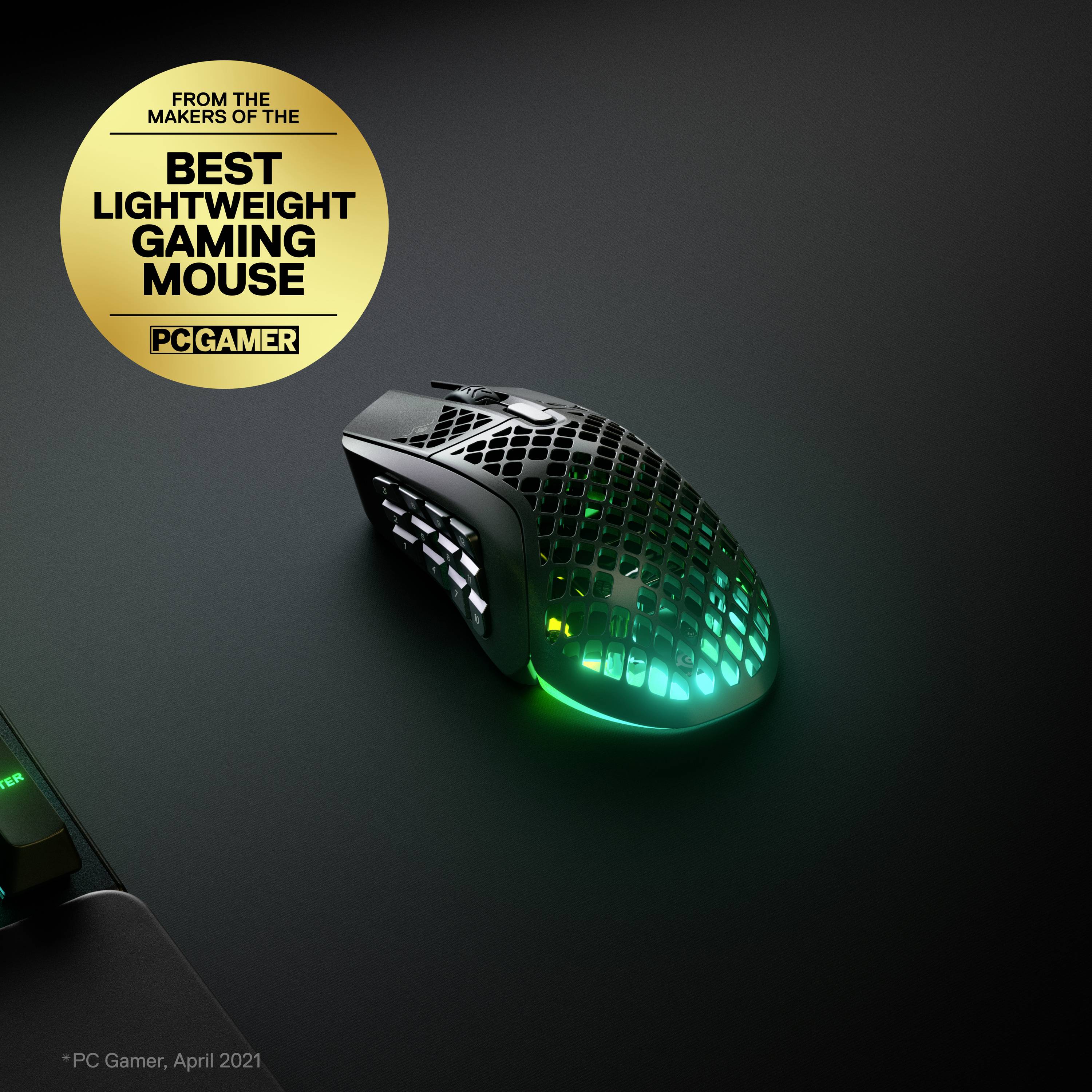 Steelseries Aerox 9 Wireless Gaming-Maus Kabellos, Bluetooth® Optisch Schwarz 18 Tasten 18000 dpi Beleuchtet, Wiederaufladbar