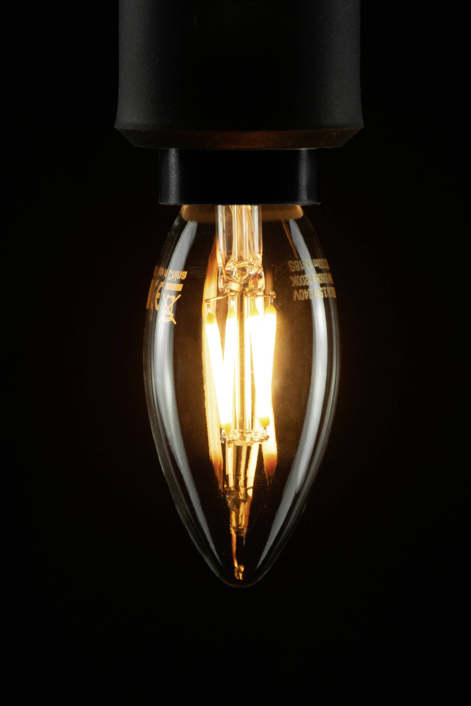 Segula 55201 LED EEK F (A - G) E14 Kerzenform 3 W = 26 W Warmweiß (Ø x L) 35 mm x 100 mm 1 St.