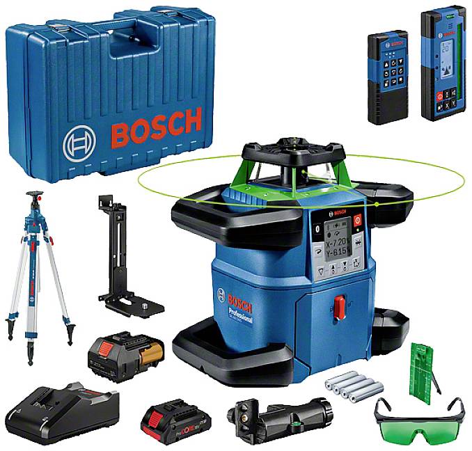 Bosch Professional GRL 650 CHVG + BT 300 HD Rotationslaser selbstnivellierend Reichweite (max.): 650m