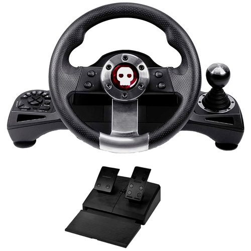 Konix Pro Steering Wheel Lenkrad PlayStation 4, Xbox One, Xbox Series S, Xbox Series X, Nintendo Switch Schwarz inkl