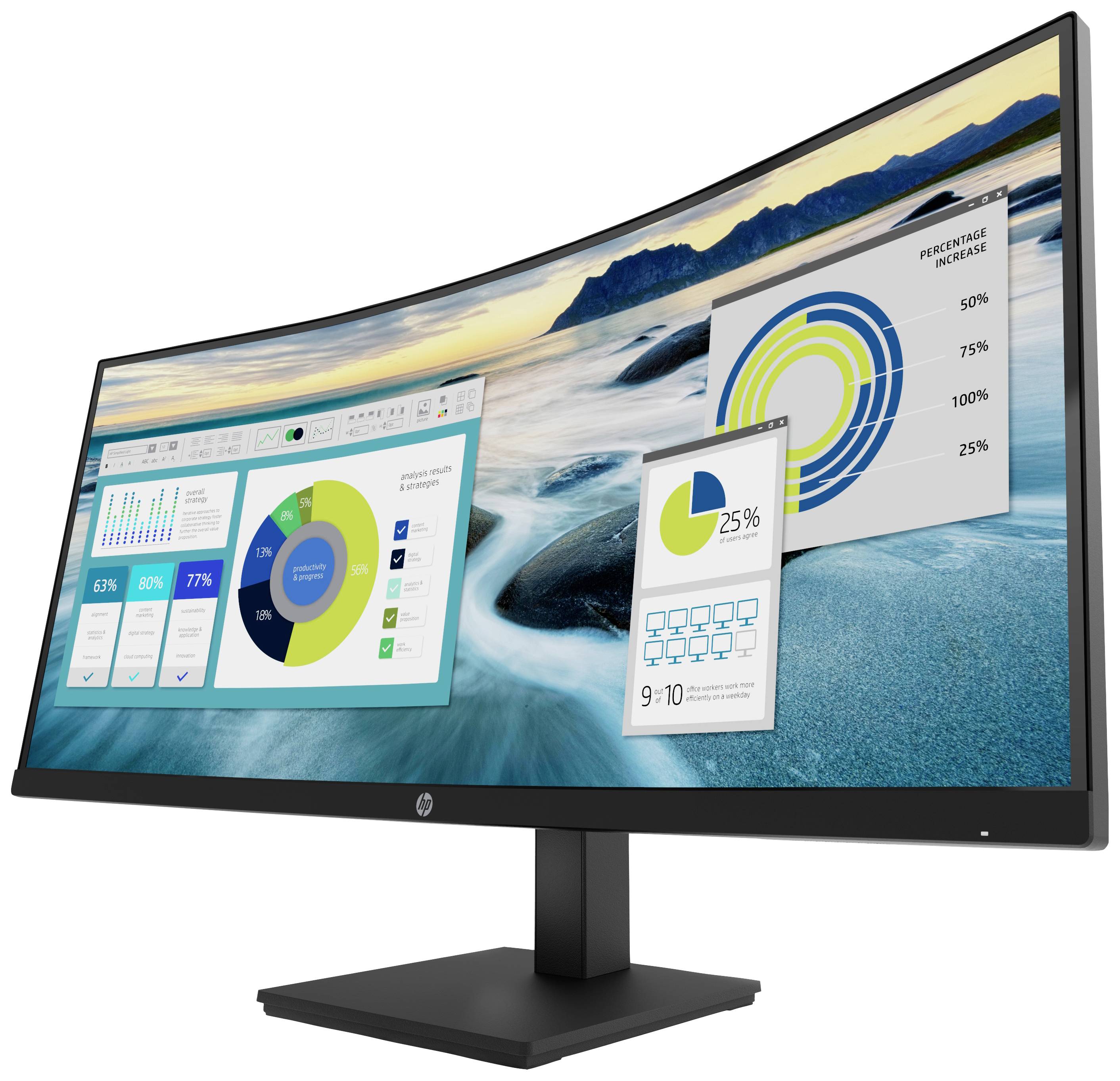 HP P34hc G4 LED-Monitor EEK G (A - G) 86.4cm (34 Zoll) 3440 x 1440 Pixel 21:9 5 ms USB-C®, USB-A (USB 3.2 Gen 1), USB-B