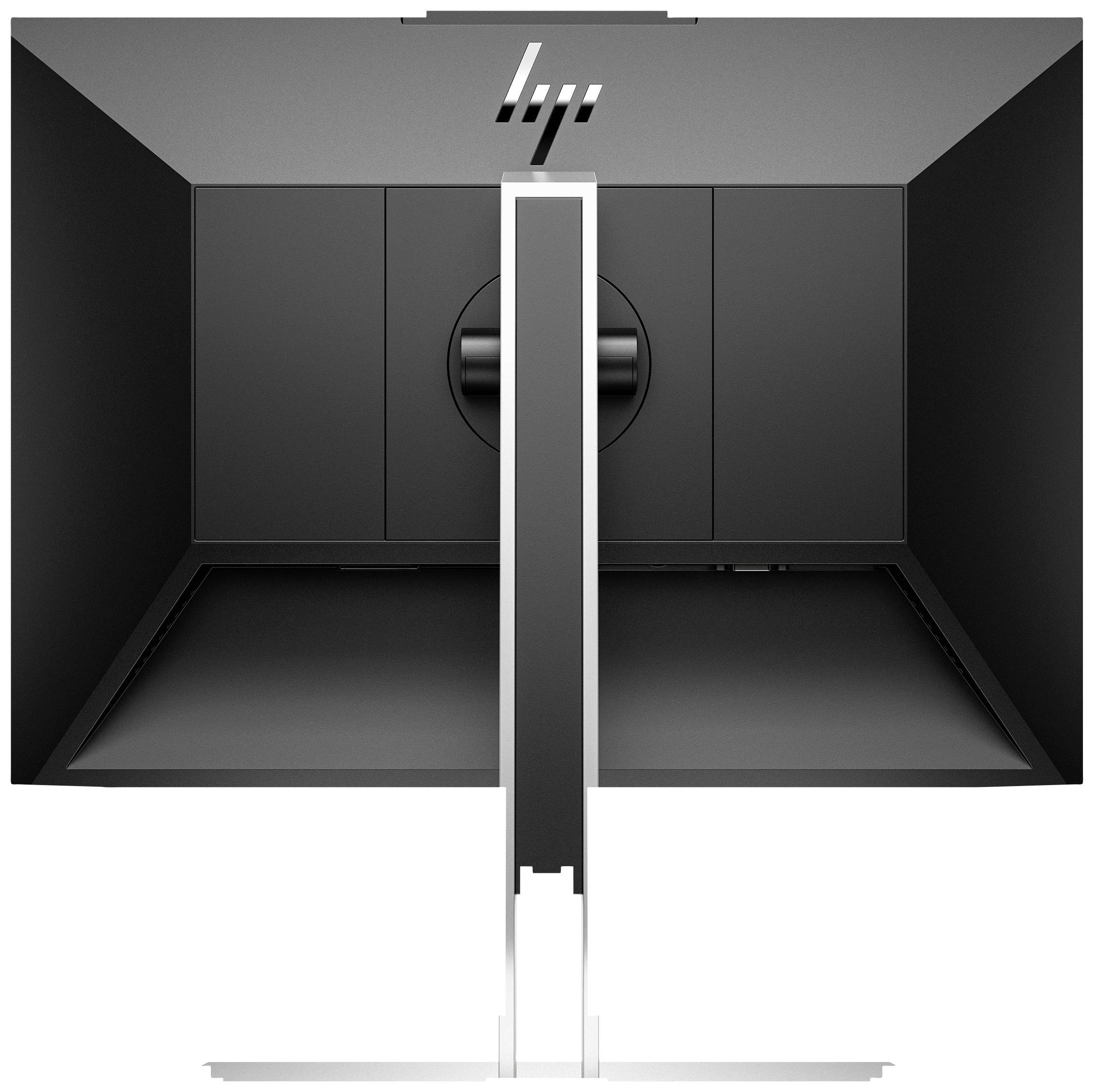 Der Monitor zeigt die Rückseite eines 27-Zoll-Bildschirms mit einem schmalen Randdesign und einem stabilen Standfuß.