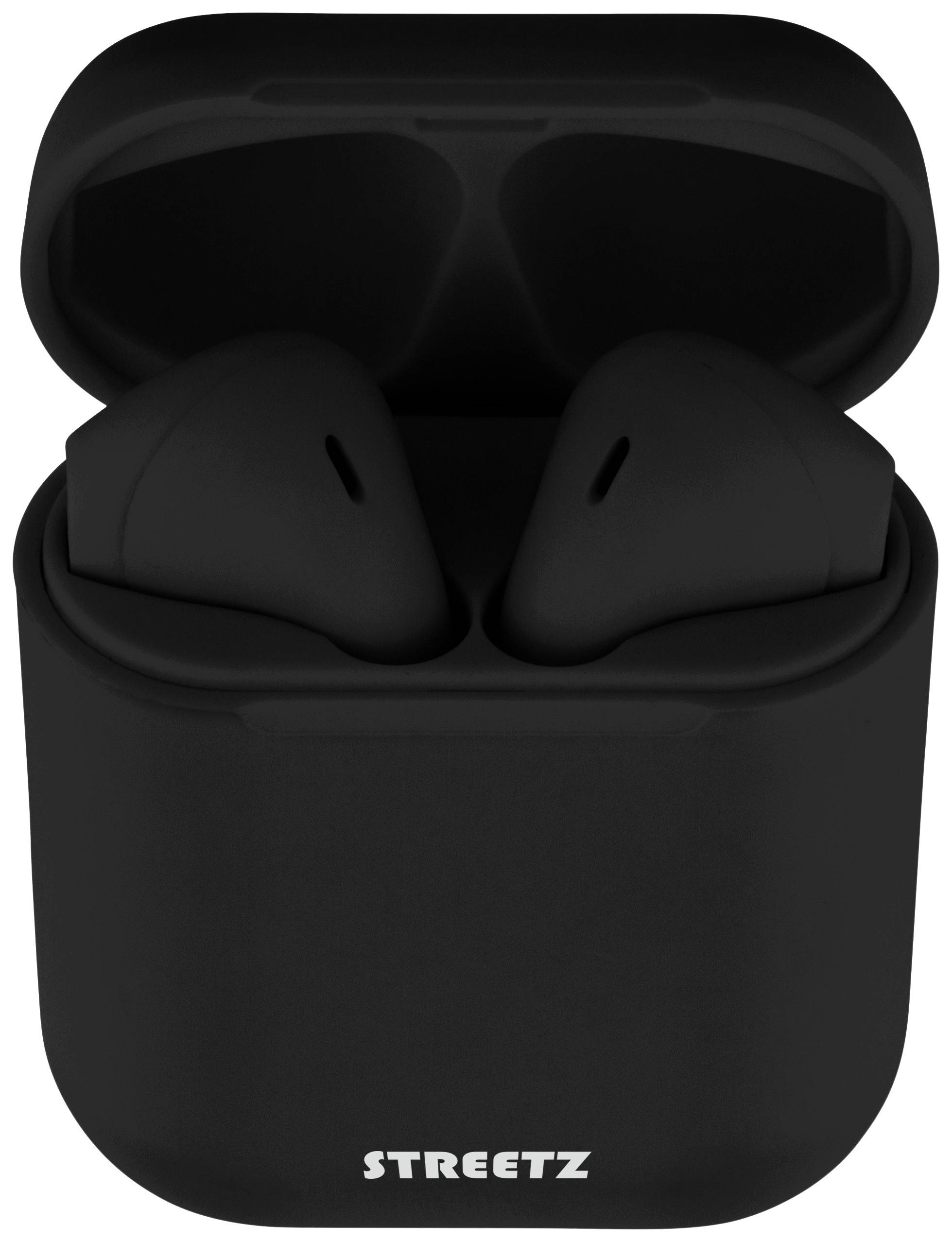 STREETZ TWS-0003 In Ear Headset Bluetooth® Stereo Schwarz Fernbedienung, Headset, Ladecase