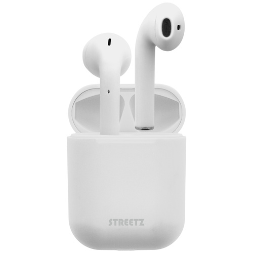 STREETZ TWS-0004 In Ear Headset Bluetooth® Stereo Weiß Fernbedienung, Headset, Ladecase