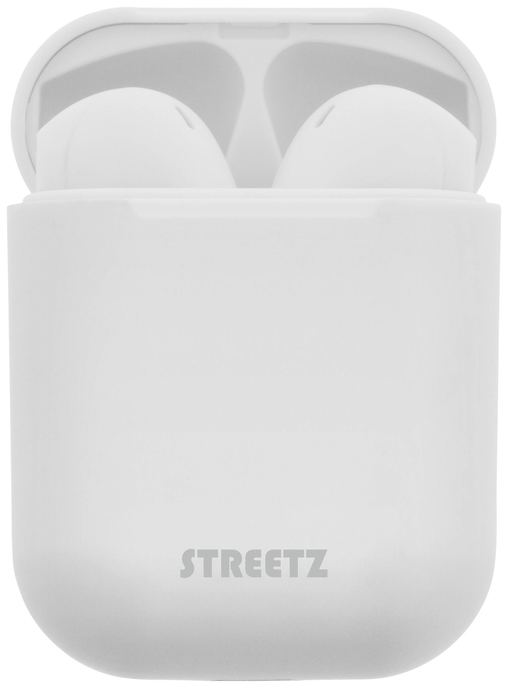 STREETZ TWS-0004 In Ear Headset Bluetooth® Stereo Weiß Fernbedienung, Headset, Ladecase