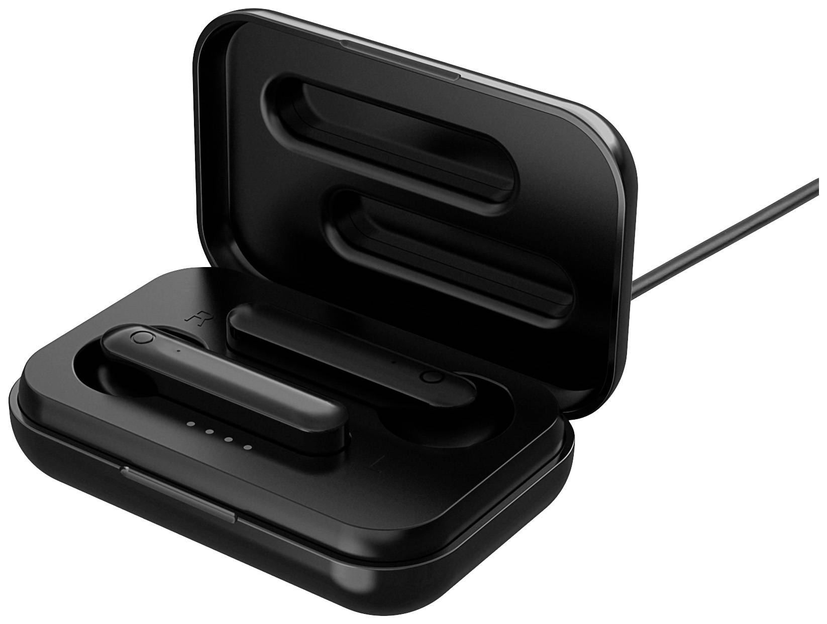 STREETZ TWS-104 In Ear Headset Bluetooth® Stereo Schwarz Batterieladeanzeige, Headset, Ladecase, Touch-Steuerung