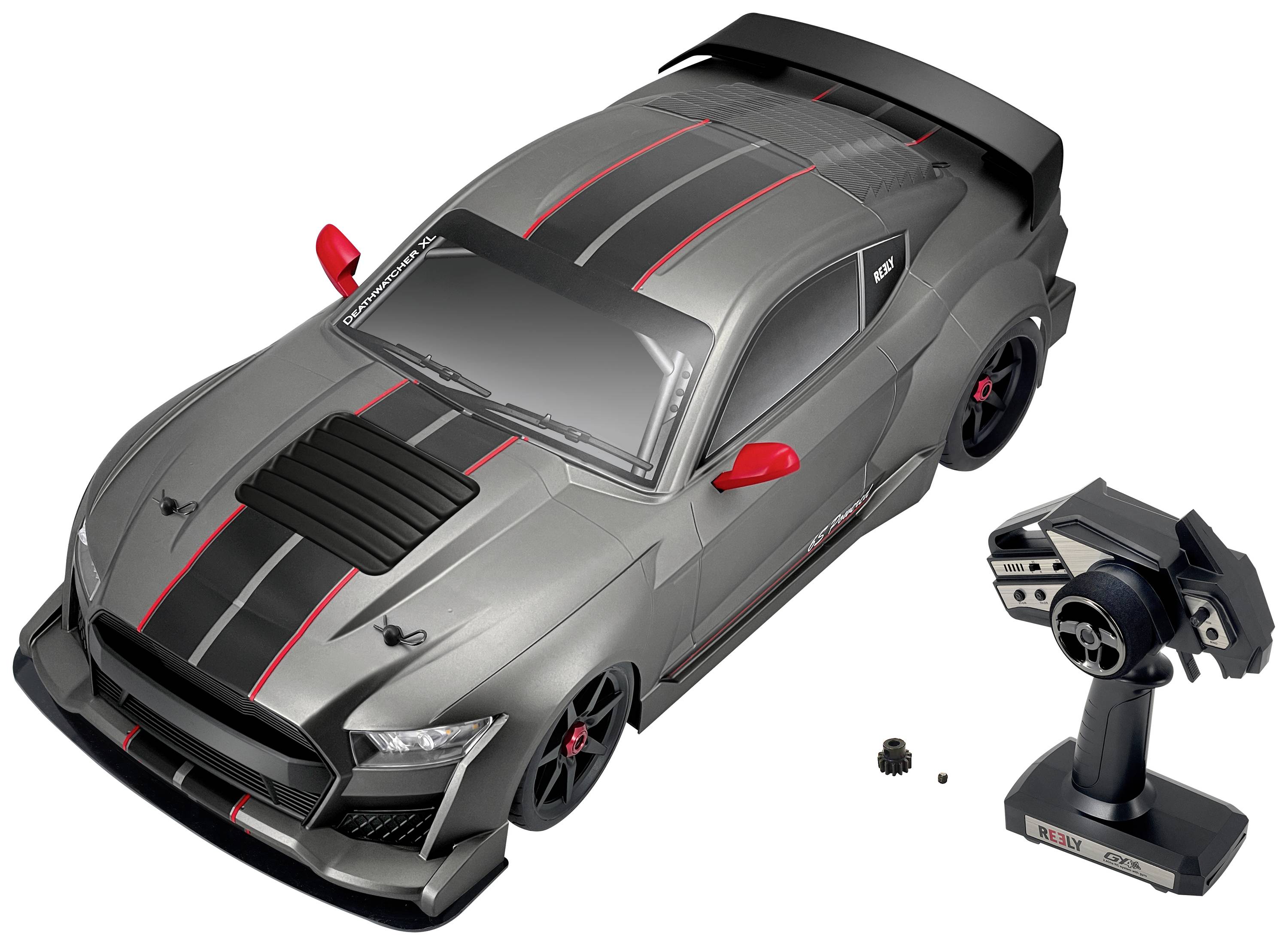 Reely Deathwatcher XL 6S Matt Grau Brushless 1:7 RC Modellauto Elektro Straßenmodell Allradantrieb (4WD) RtR 2,4GHz mit