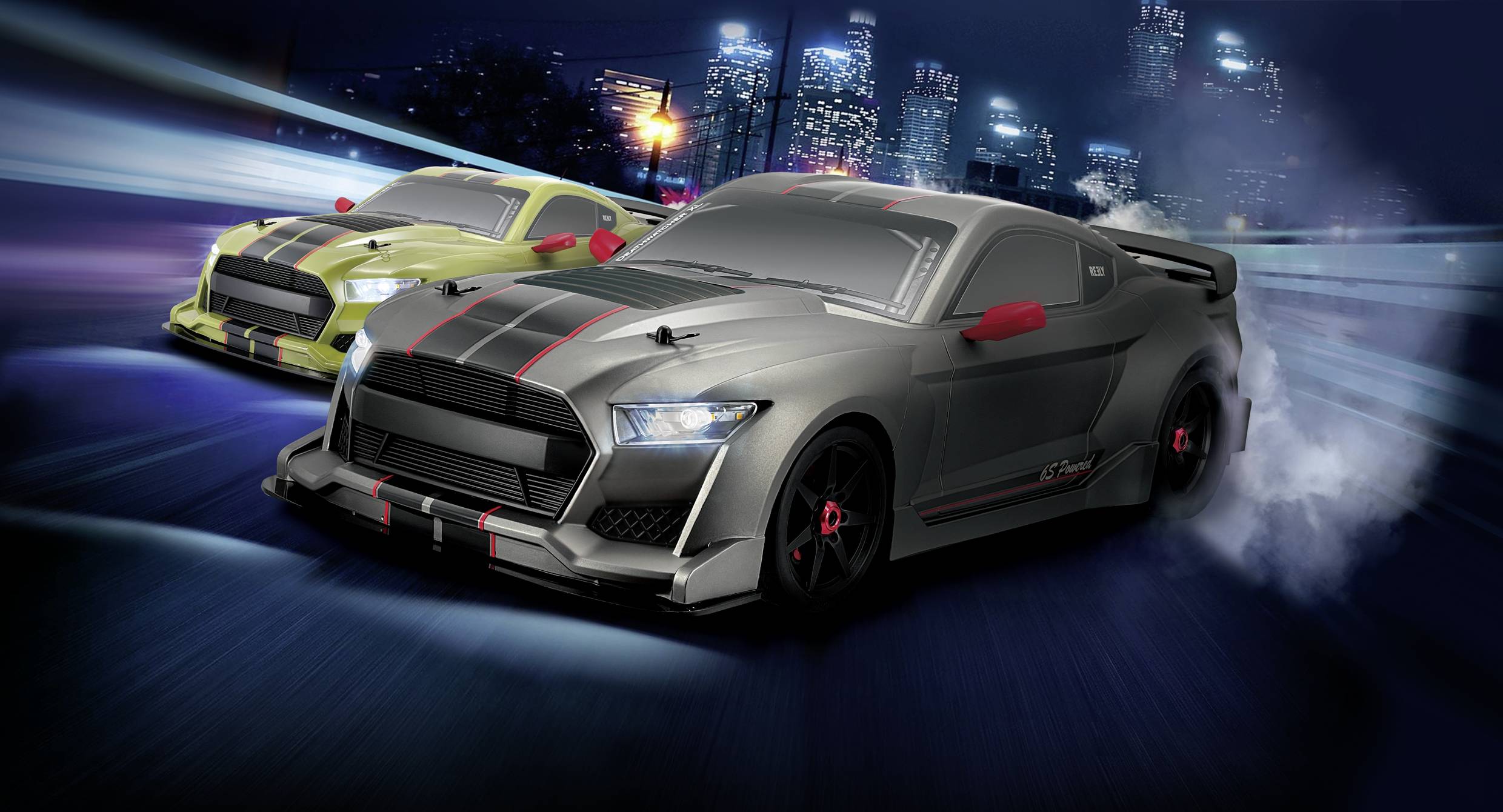 Reely Urban Green Brushless 1:7 RC Modellauto Elektro Straßenmodell Allradantrieb (4WD) RtR 2,4GHz mit Lichteffekt