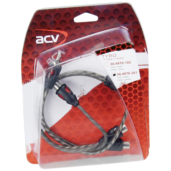 ACV 30.4970-201 Câble RCA 0.3 m [1x Cinch-RCA mâle - 2x Cinch-RCA femelle]