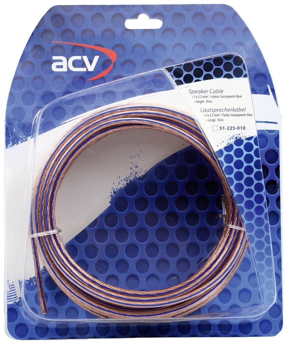 ACV Car HiFi Lautsprecherkabel-Set 2 x 2.50 mm² 10 m