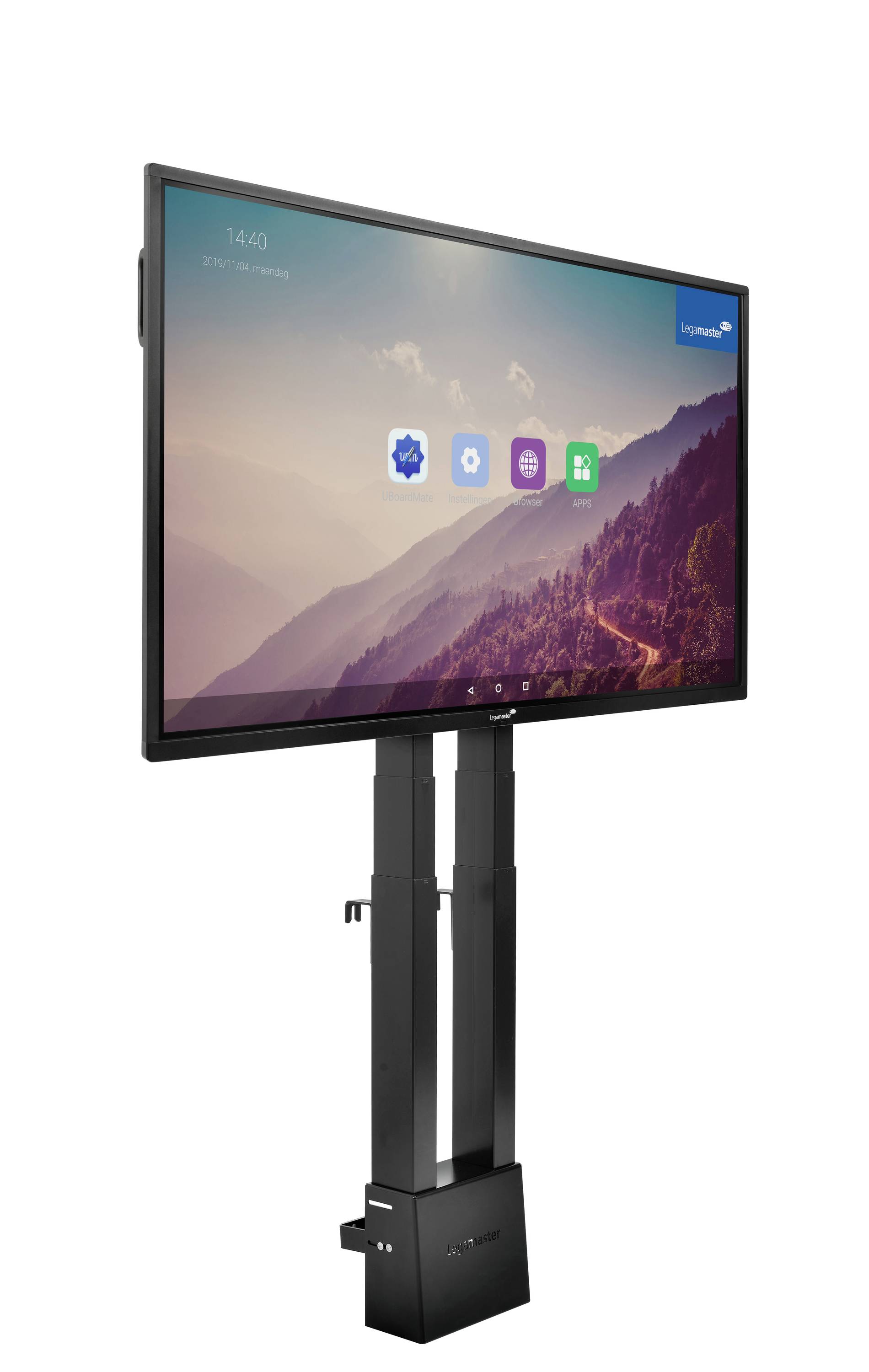 Legamaster CS-12S 1fach Monitor-Standfuß Schwarz Höhenverstellbar