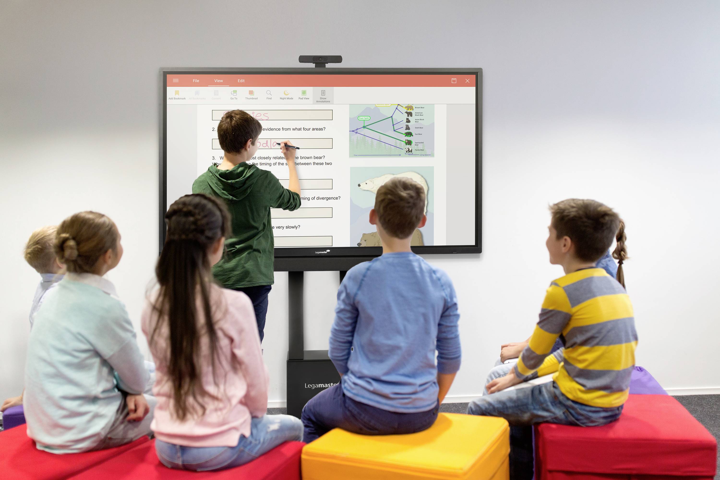 Legamaster CS-12S 1fach Monitor-Standfuß Schwarz Höhenverstellbar