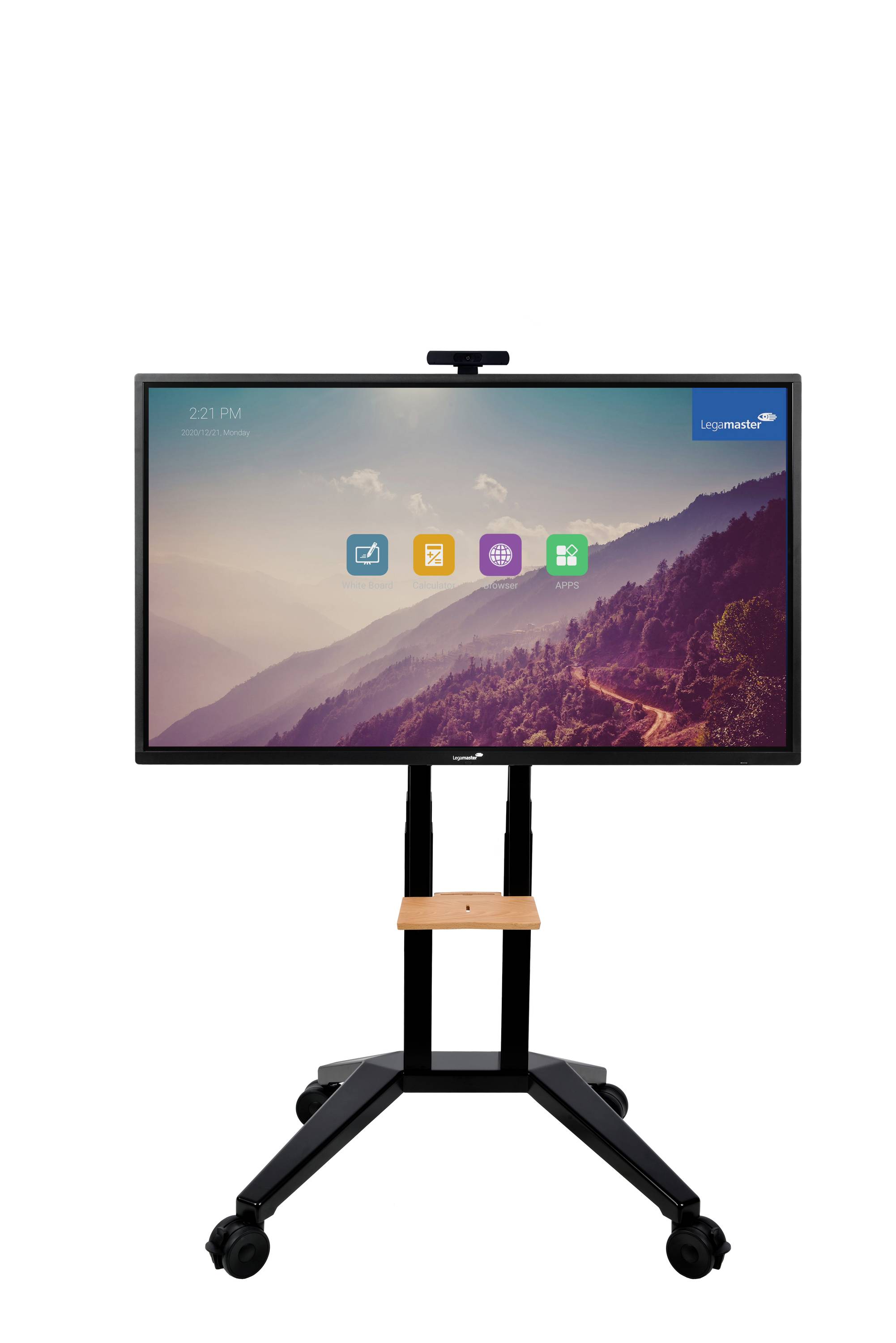 Legamaster MS-12S 1fach Monitor-Standfuß 81,3 cm (32") - 228,6 cm (90") Schwarz Höhenverstellbar