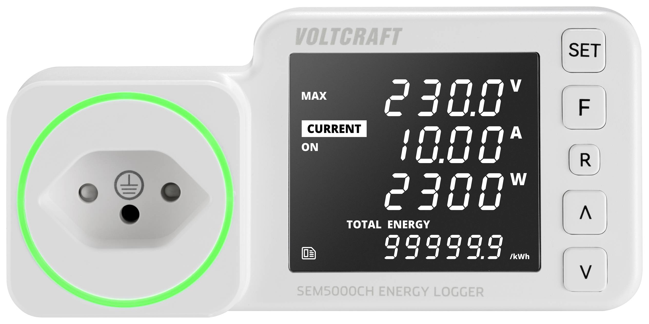 VOLTCRAFT SEM5000 CH Energiekosten-Messgerät Kostenprognose, Alarmfunktion, Stromtarif einstellbar, Datenloggerfunktion