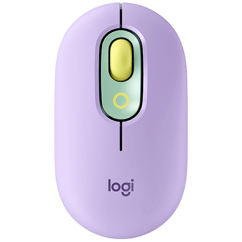 Logitech POP Maus Bluetooth® Optisch Violett, Minze, Gelb 4 Tasten 4000 dpi Easy Switch 3 Geräte, G