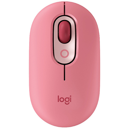 Logitech POP Maus Bluetooth® Optisch Himbeerrot, Korallenrot 4 Tasten 4000 dpi Easy Switch 3 Geräte