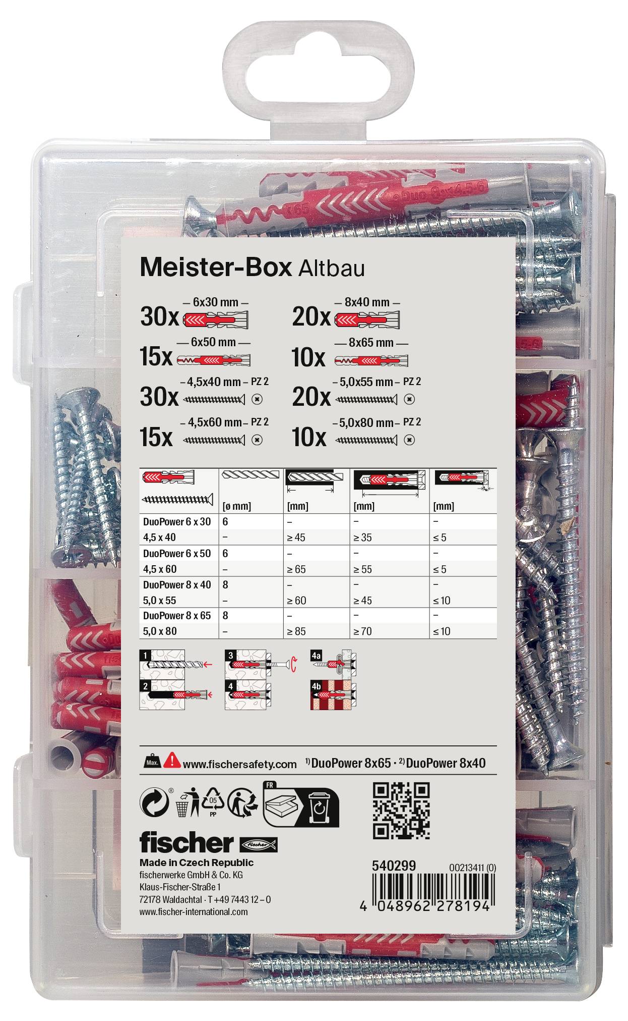 Fischer 540299 Dübel-Sortimentsbox 1St.