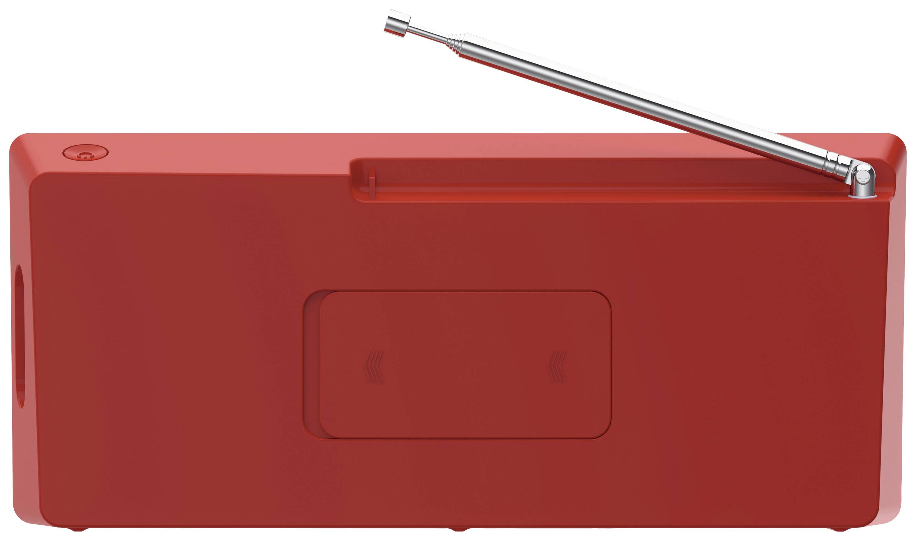 TechniSat DIGITRADIO 2 S Taschenradio DAB+, UKW Bluetooth® Weckfunktion, wiederaufladbar Rot, Silber