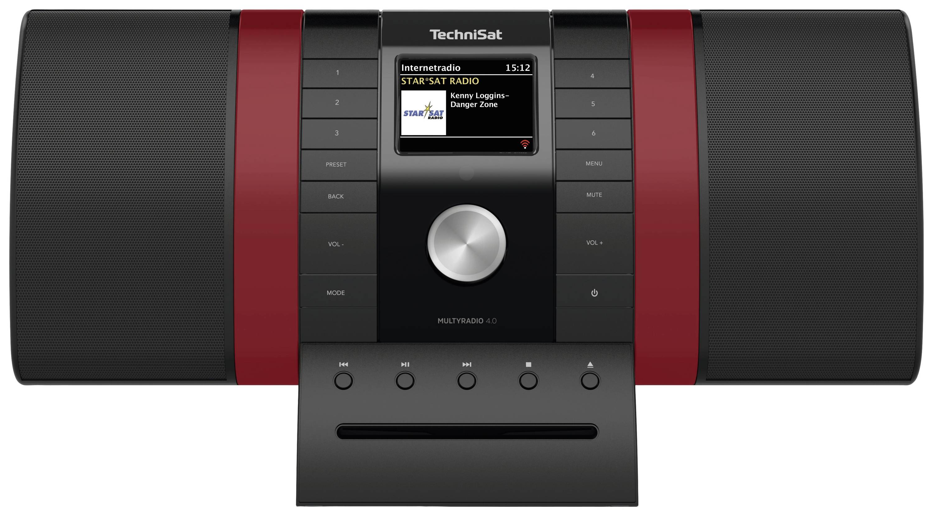 TechniSat MULTYRADIO 4.0 Internet CD-Radio Internet, DAB+, UKW AUX, Bluetooth®, CD, USB, WLAN, Internetradio Akku-Ladefunktion, Inkl. Fernbedienung