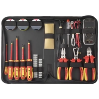 TOOLCRAFT TO-7762929 Elektriker, Heimwerker Werkzeugset in Tasche 50teilig with Digital multimeter VOLTCRAFT VC-22 TOOLCRAFT TO-7762929 Elektriker, Heimwerker Werkzeugset in Tasche 50teilig with Digital multimeter VOLTCRAFT VC-22