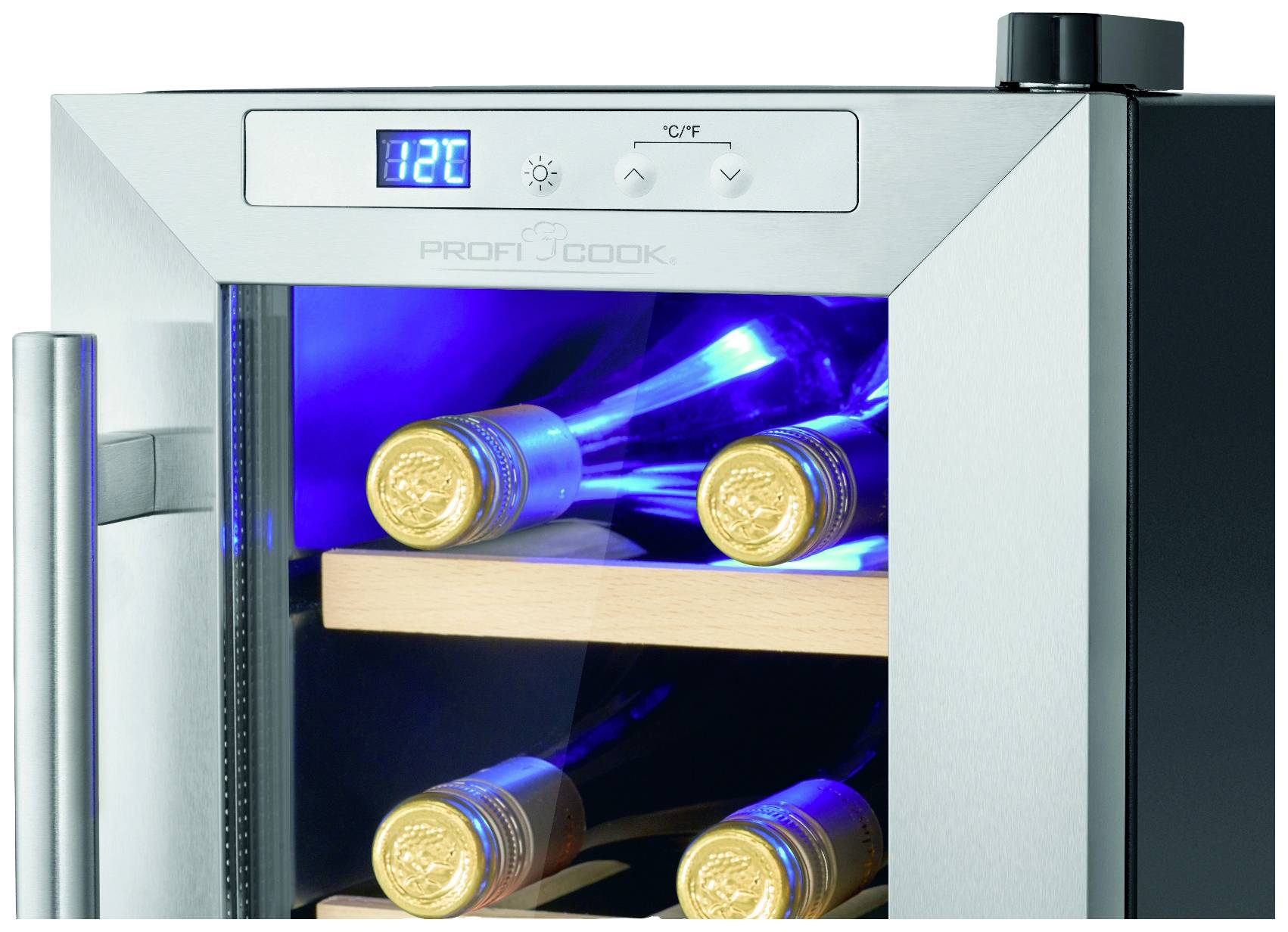 Profi Cook PC-WK 1231 Glaskühlschrank 17 l EEK: G (A - G) Standgerät Inox, Schwarz