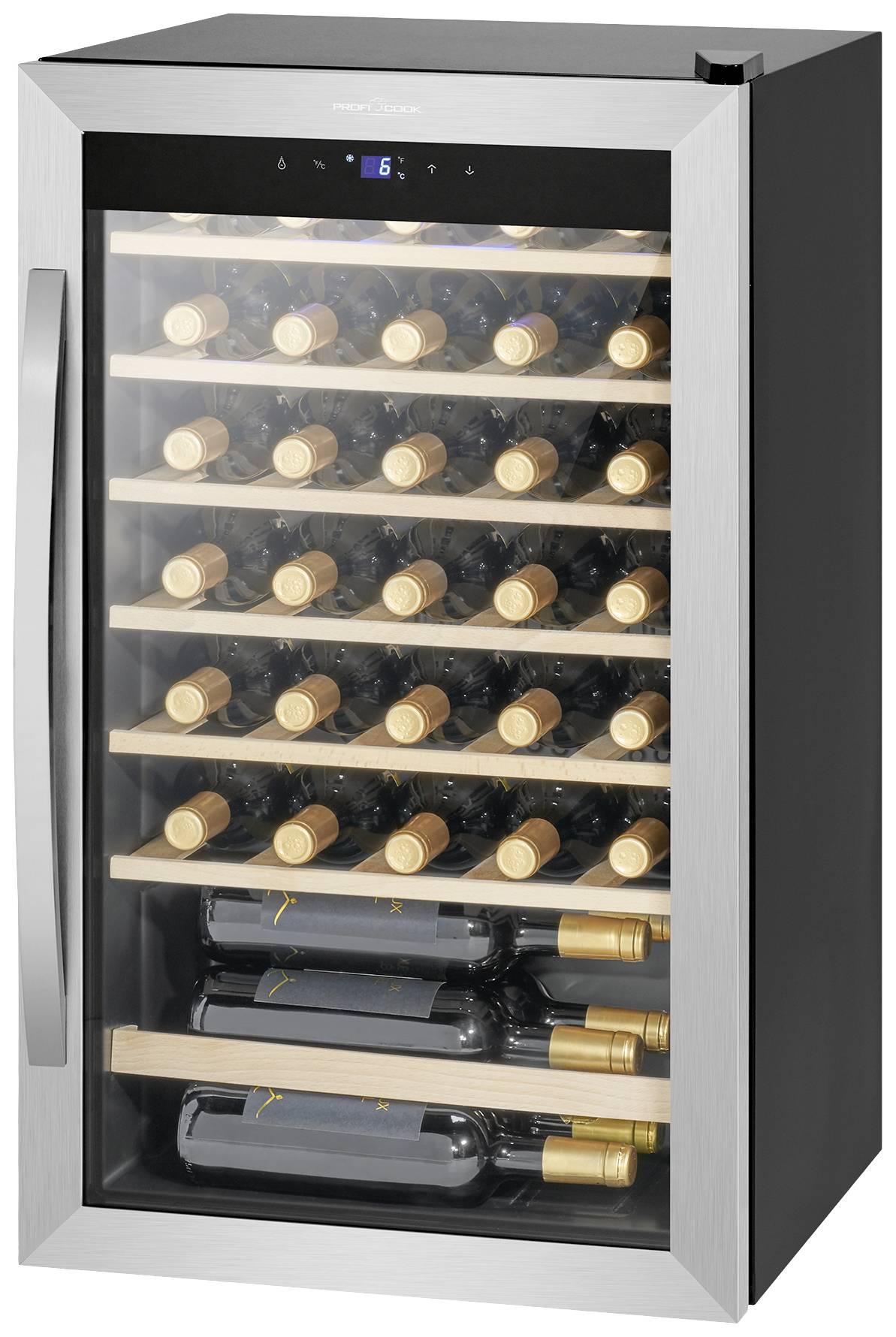 Profi Cook PC-WK 1235 Glaskühlschrank 95 l EEK: G (A - G) Standgerät Inox