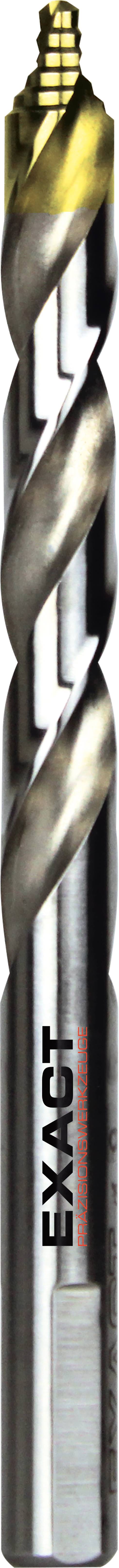 Exact 74561 HSS TIN-TIP Spiralbohrer 1 mm, 1.5 mm, 2 mm, 2.5 mm, 3 mm, 3.5 mm, 4 mm, 4.5 mm, 5 mm, 5.5 mm, 6 mm, 6.5 mm, 8 mm