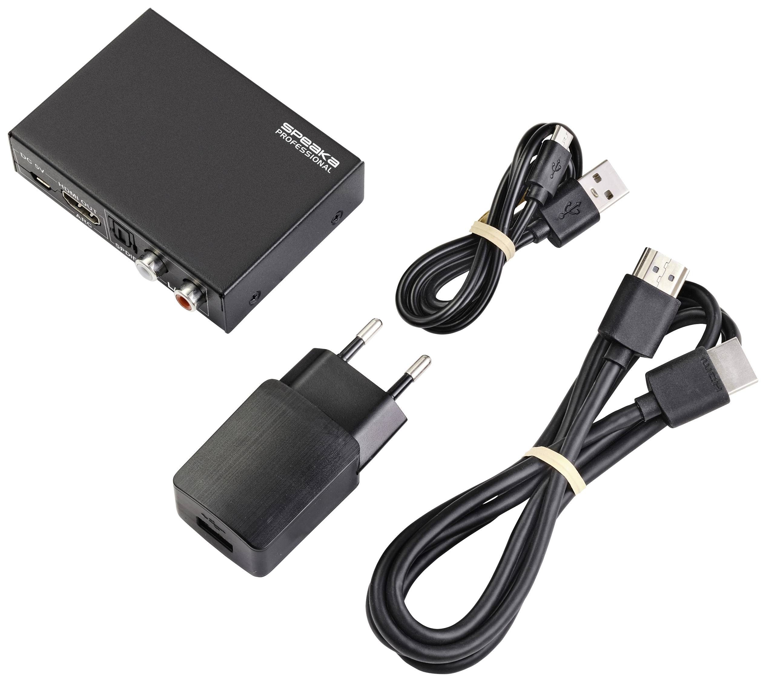 SpeaKa Professional Audio Konverter [HDMI - HDMI] 3840 x 2160 Pixel