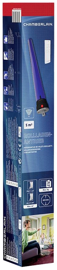 Chamberlain RPD10ER-10 Funk-Rohrmotor-Set 40mm 20kg 165W 10 Nm