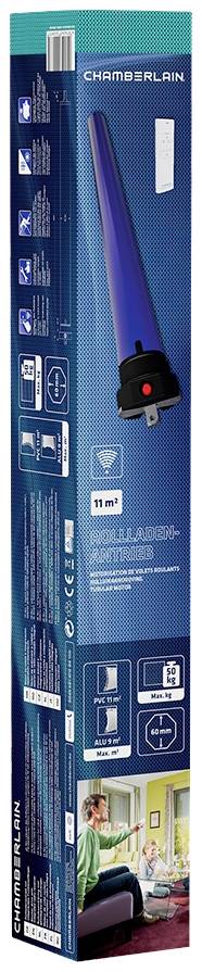 Chamberlain RPD25ER-10 Funk-Rohrmotor-Set 60mm 50kg 275W 25 Nm