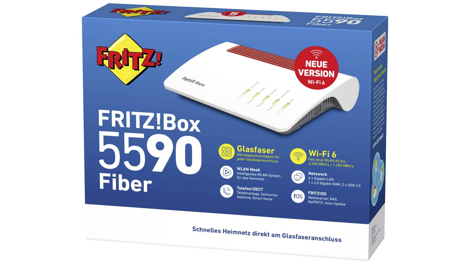 Fritz Fiber 5590 : AVM FRITZ!Box 5590 Fiber, 3600 MBit/s, Wi-Fi 6 ...