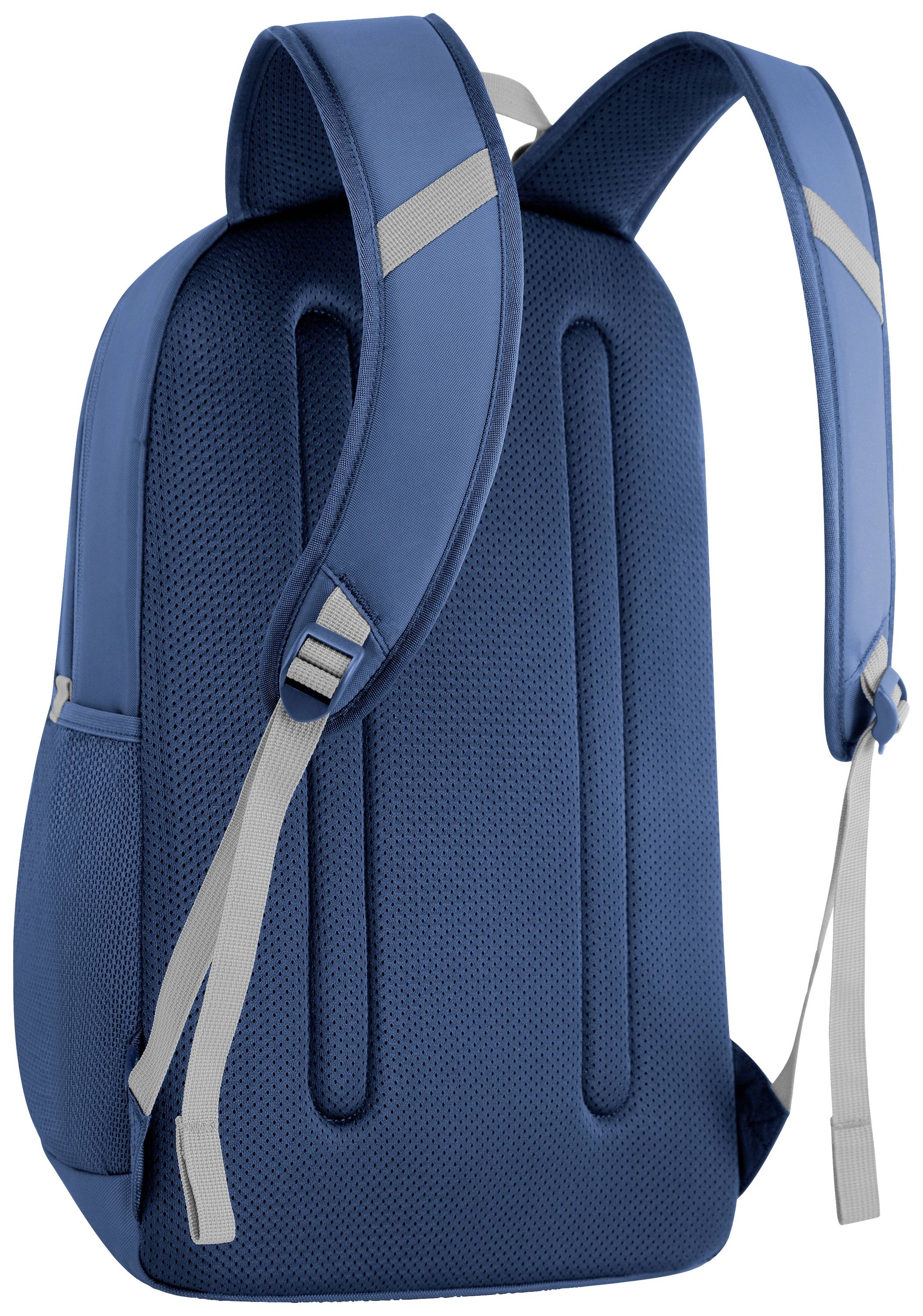 Ein blauer Rucksack mit gepolsterten Trägern und Rückenteil. Ideal für komfortables Tragen im Alltag oder auf Reisen.