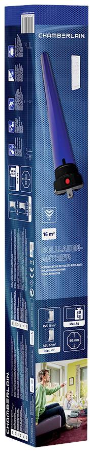 Chamberlain RPD40ER-10 Funk-Rohrmotor-Set 60 mm 80 kg 275 W 40 Nm