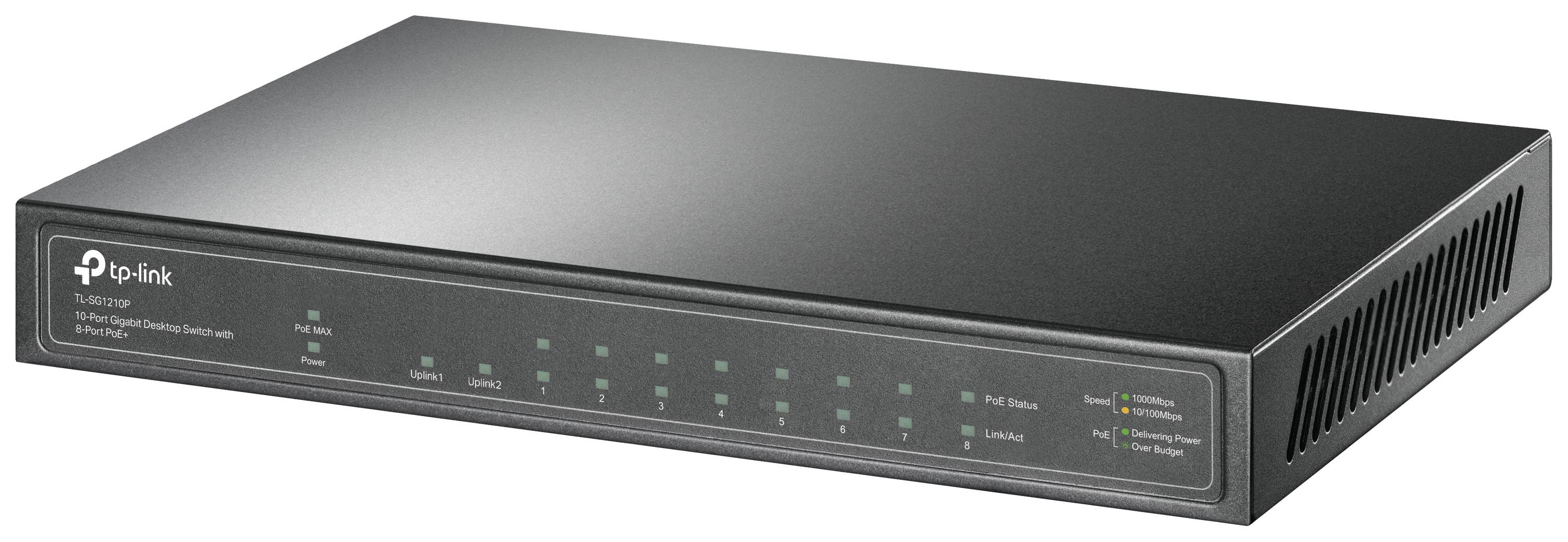 TP-LINK TL-SG1210MP Netzwerk Switch 9 Port 1 GBit/s PoE-Funktion