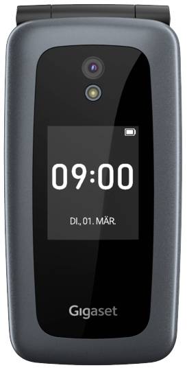 Gigaset GL7 Senioren-Klapp-Handy SOS Taste Titanium Grey