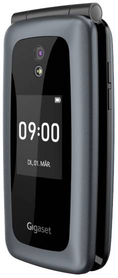 Gigaset GL7 Senioren-Klapp-Handy SOS Taste Titanium Grey
