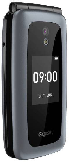 Gigaset GL7 Senioren-Klapp-Handy SOS Taste Titanium Grey