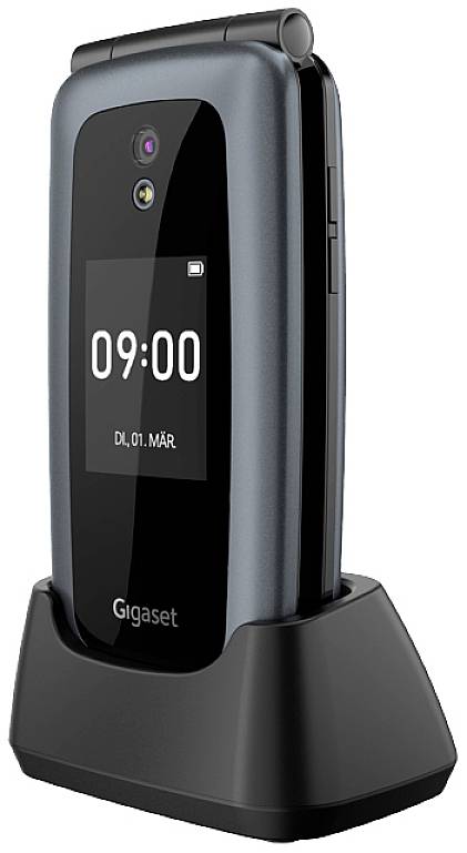 Gigaset GL7 Senioren-Klapp-Handy SOS Taste Titanium Grey