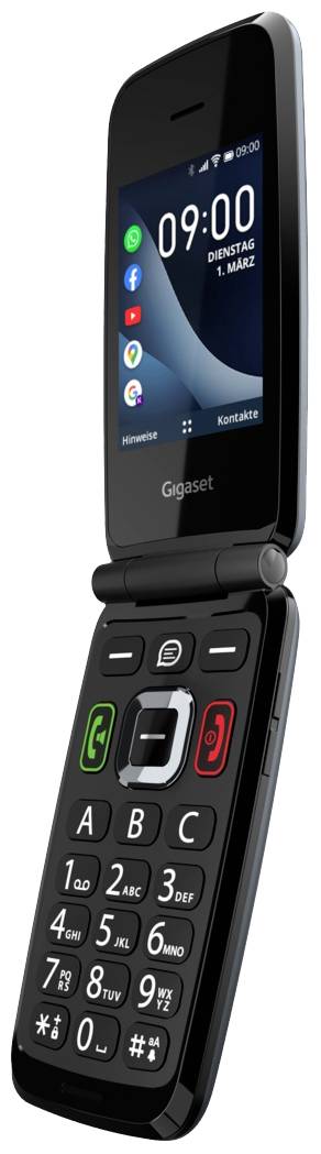 Gigaset GL7 Senioren-Klapp-Handy SOS Taste Titanium Grey