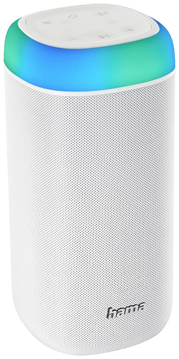 Hama Shine 2.0 Bluetooth® Lautsprecher AUX, Freisprechfunktion, spritzwassergeschützt, tragbar Wei