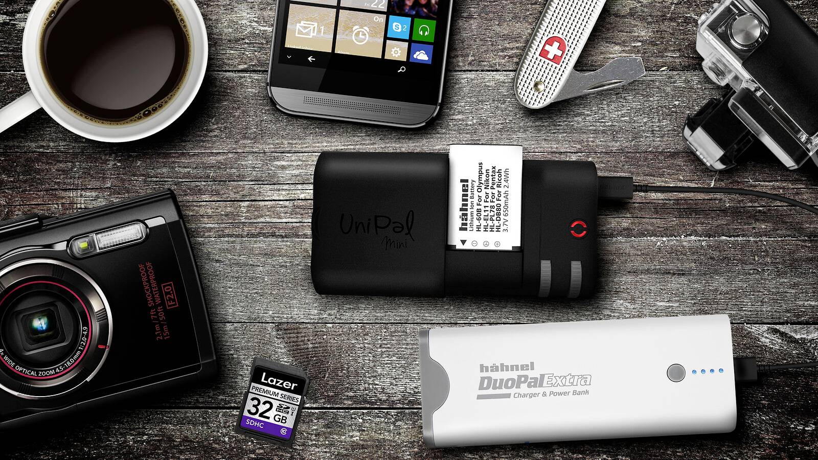 Hähnel Fototechnik Unipal Mini II 10003660 Kamera-Ladegerät Passender Akku LiIon, LiPo