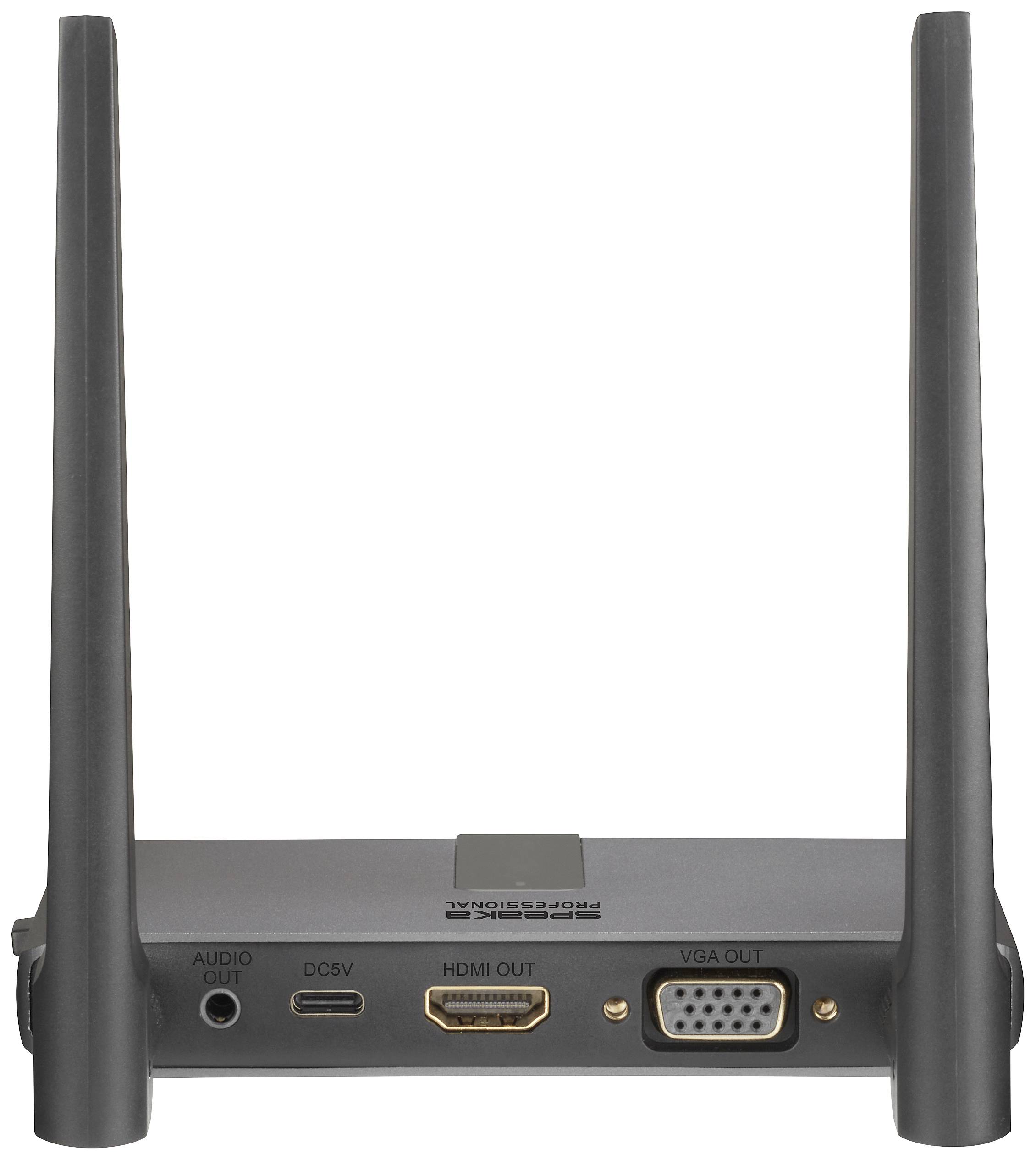 SpeaKa Professional SP-WTR-400 HDMI-Funkübertragung (Set) 30m 2.4GHz, 5GHz 1920 x 1080 Pixel Sichere Funkübertragung