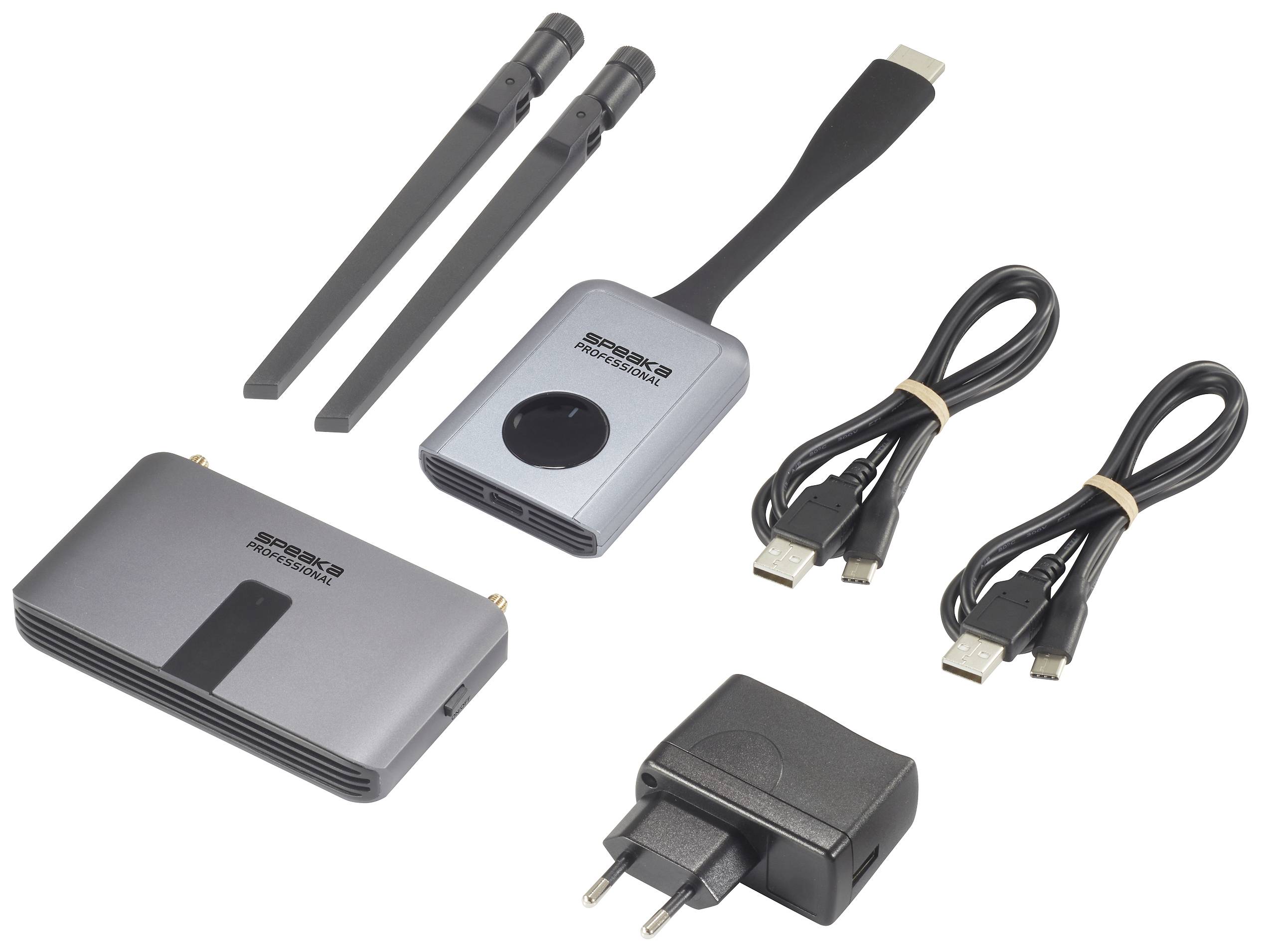SpeaKa Professional SP-WTR-400 HDMI-Funkübertragung (Set) 30m 2.4GHz, 5GHz 1920 x 1080 Pixel Sichere Funkübertragung