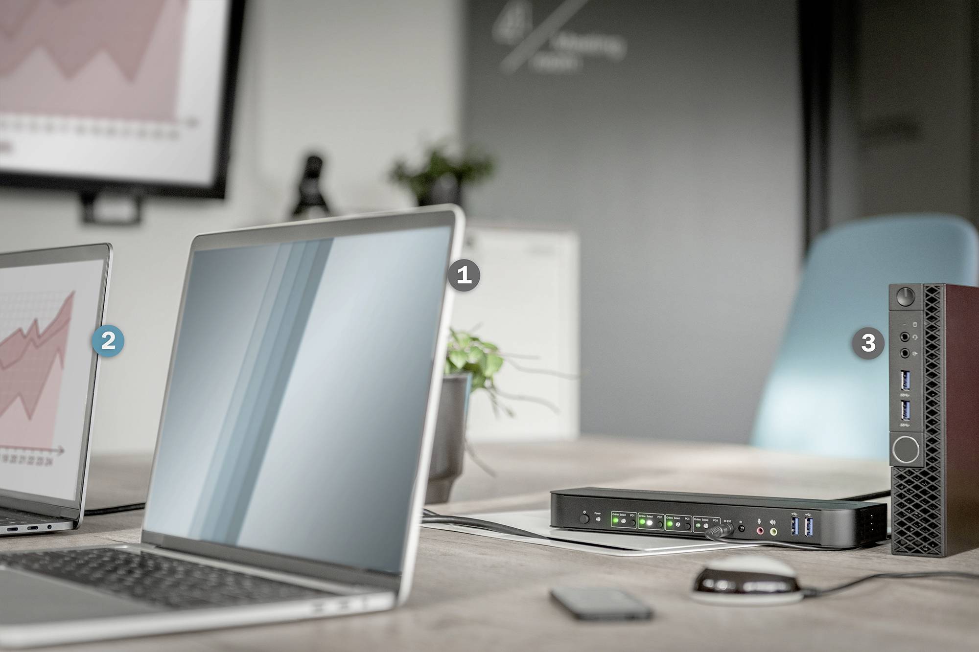 Digitus DS-12890 4 Port KVM-Extender DisplayPort®, HDMI Maus, Tastatur 3840 x 2160 Pixel