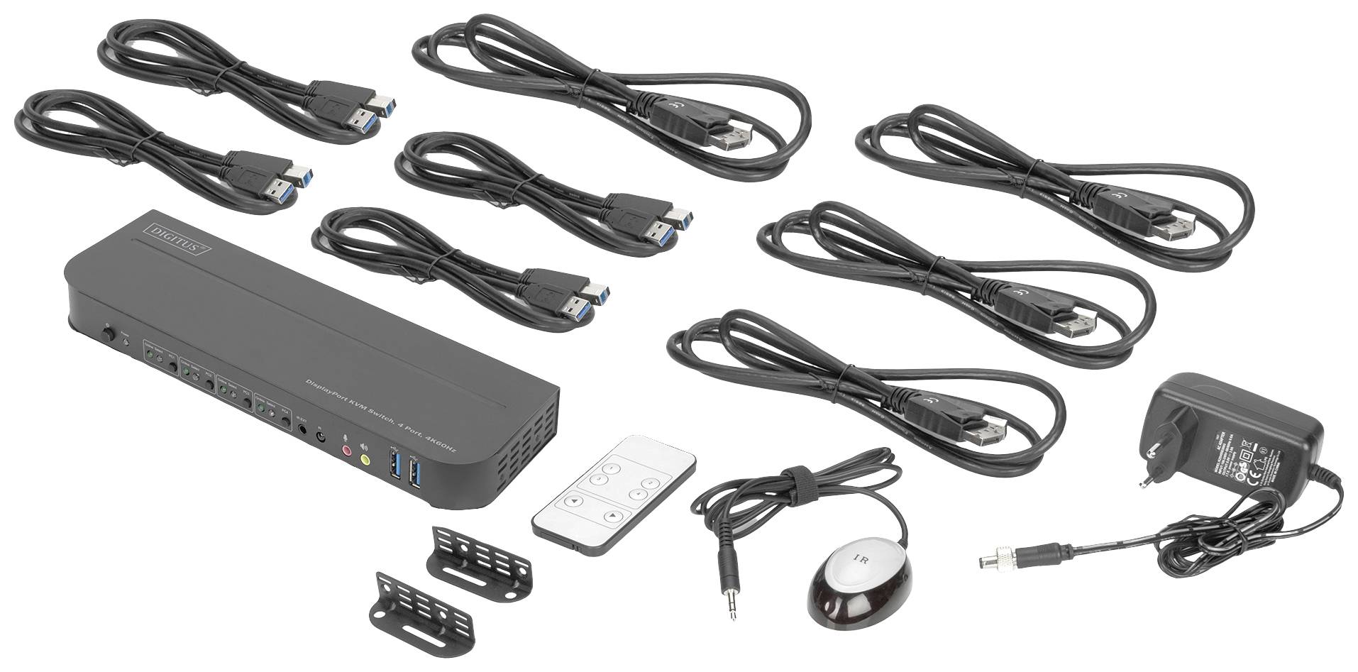 Digitus DS-12890 4 Port KVM-Extender DisplayPort®, HDMI Maus, Tastatur 3840 x 2160 Pixel