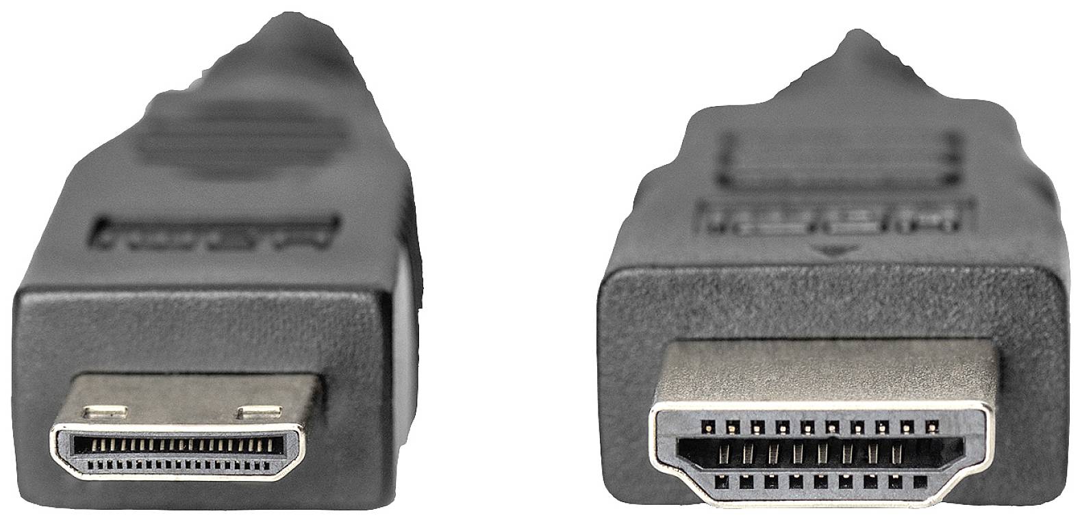 Digitus HDMI Anschlusskabel HDMI-Mini-C Stecker, HDMI-A Stecker 2.00 m Schwarz DB-330106-020-S Audio Return Channel, Flexibel, Rund, 4K UHD