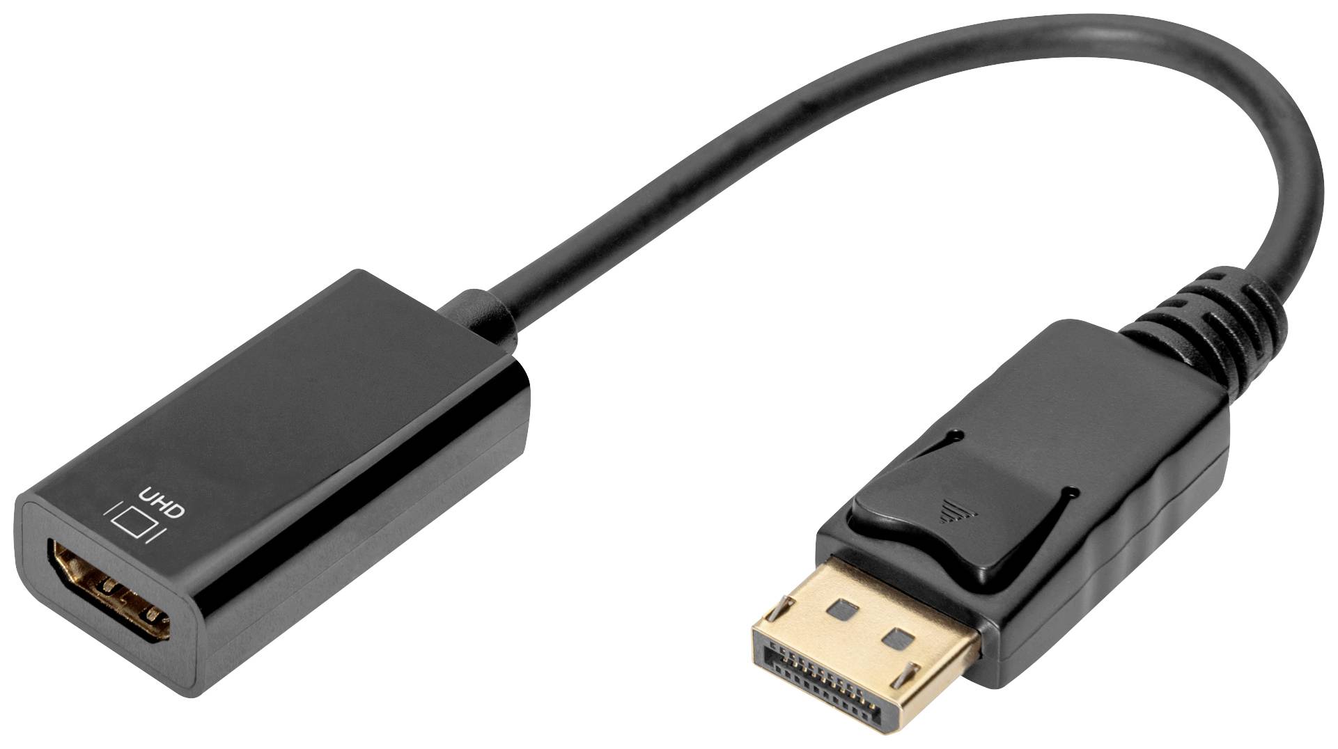 Digitus DisplayPort / HDMI Anschlusskabel DisplayPort Stecker, HDMI-A Buchse 0.20 m Schwarz DB-3404