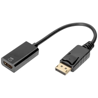 Digitus DisplayPort / HDMI Anschlusskabel DisplayPort Stecker, HDMI-A Buchse 0.20 m Schwarz DB-3404 Digitus DisplayPort / HDMI Anschlusskabel DisplayPort Stecker, HDMI-A Buchse 0.20 m Schwarz DB-3404