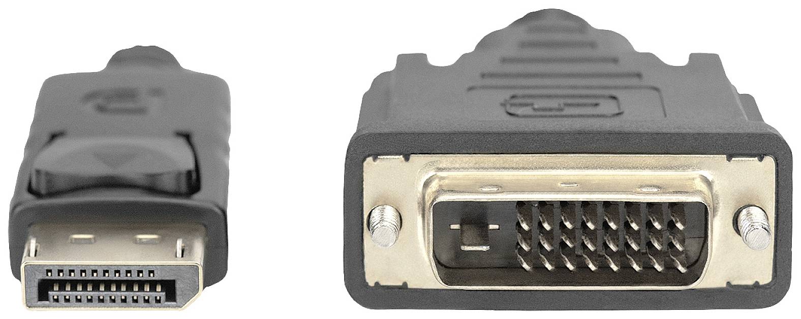 Digitus DVI / DisplayPort Anschlusskabel DisplayPort Stecker 3.00 m Schwarz DB-340301-030-S doppelt geschirmt, Geschirmt DisplayPort-Kabel